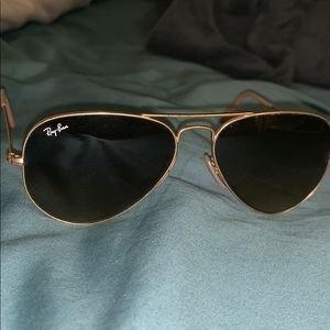 Ray-Ban! gold with brown gradient lens!
